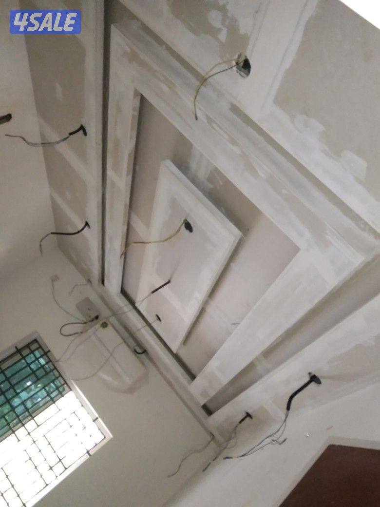 ديكور جبس بورد اسقف قواطع بارتيشن جبس بورد اسمنت بورد اصباغ بديل خشب ب1