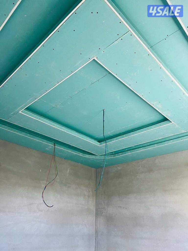 ديكور جبس بورد اسقف قواطع بارتيشن جبس بورد اسمنت بورد اصباغ بديل خشب ب2