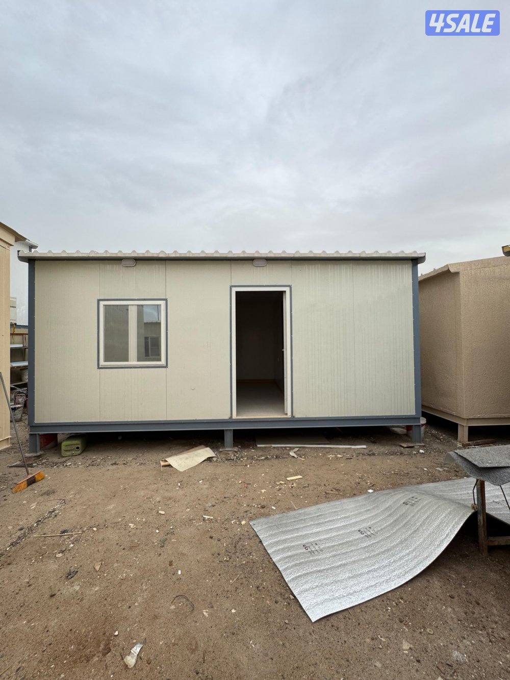 للبيع شاليه جاهز غرفه حمام مطبخ تحضيري تصنيع جديد مقاس 6 في 40