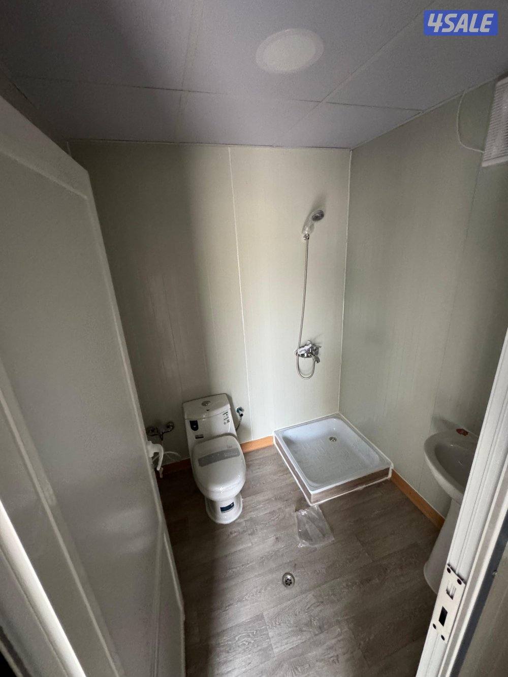 للبيع شاليه جاهز غرفه حمام مطبخ تحضيري تصنيع جديد مقاس 6 في 44