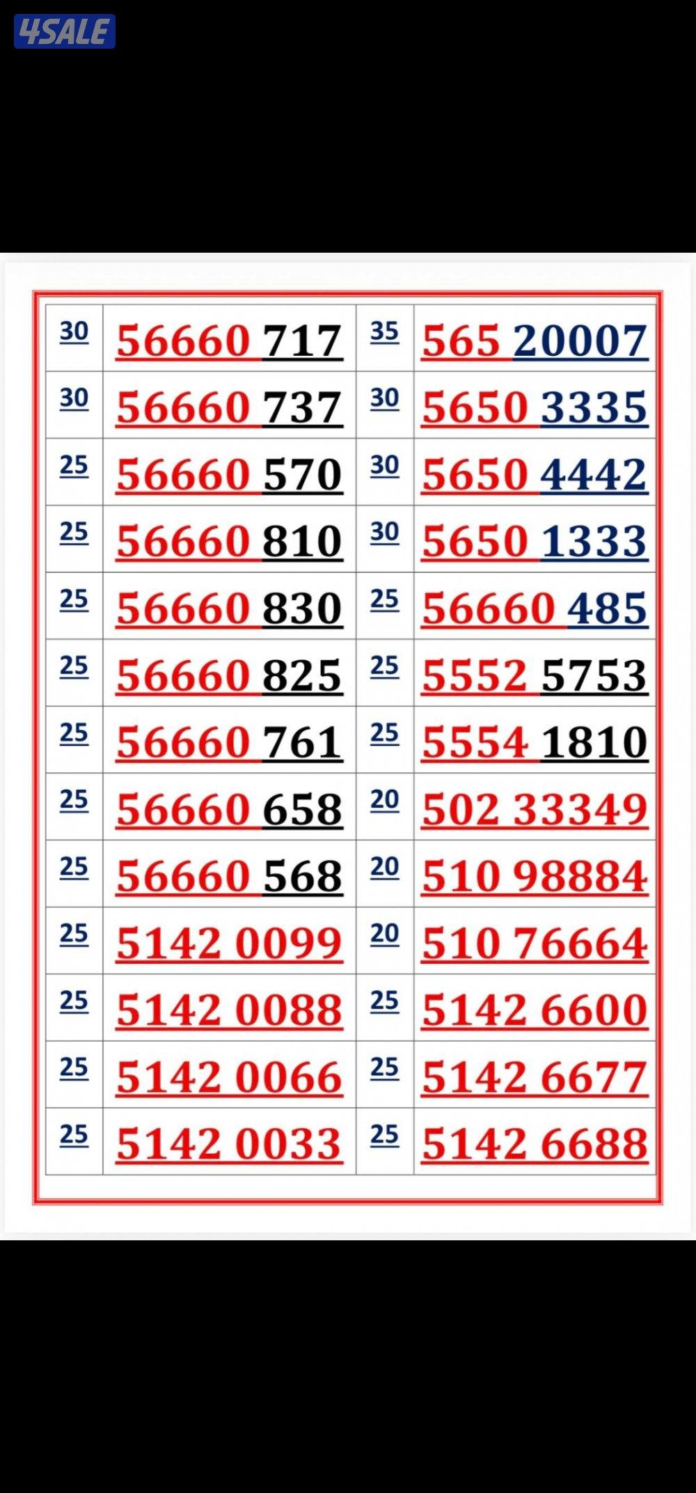 ارقامزمميزه زين اوريدو4