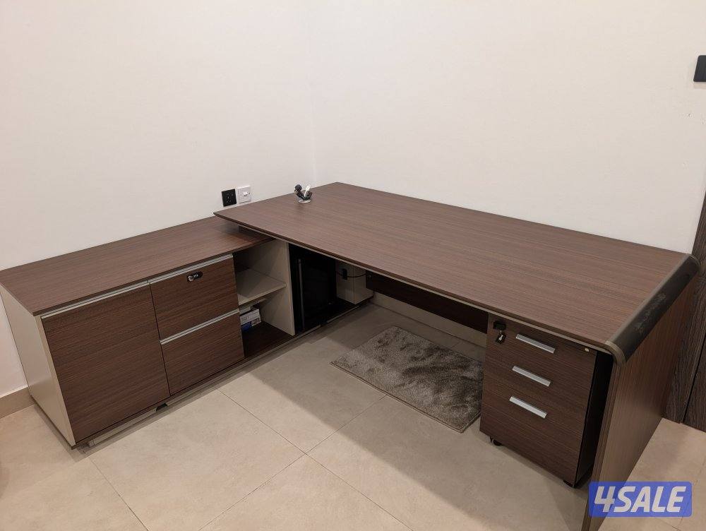 مكتب ميداس فاخر (220 cm) Gloomcode Office Desk, Midas Execuetive Desk1