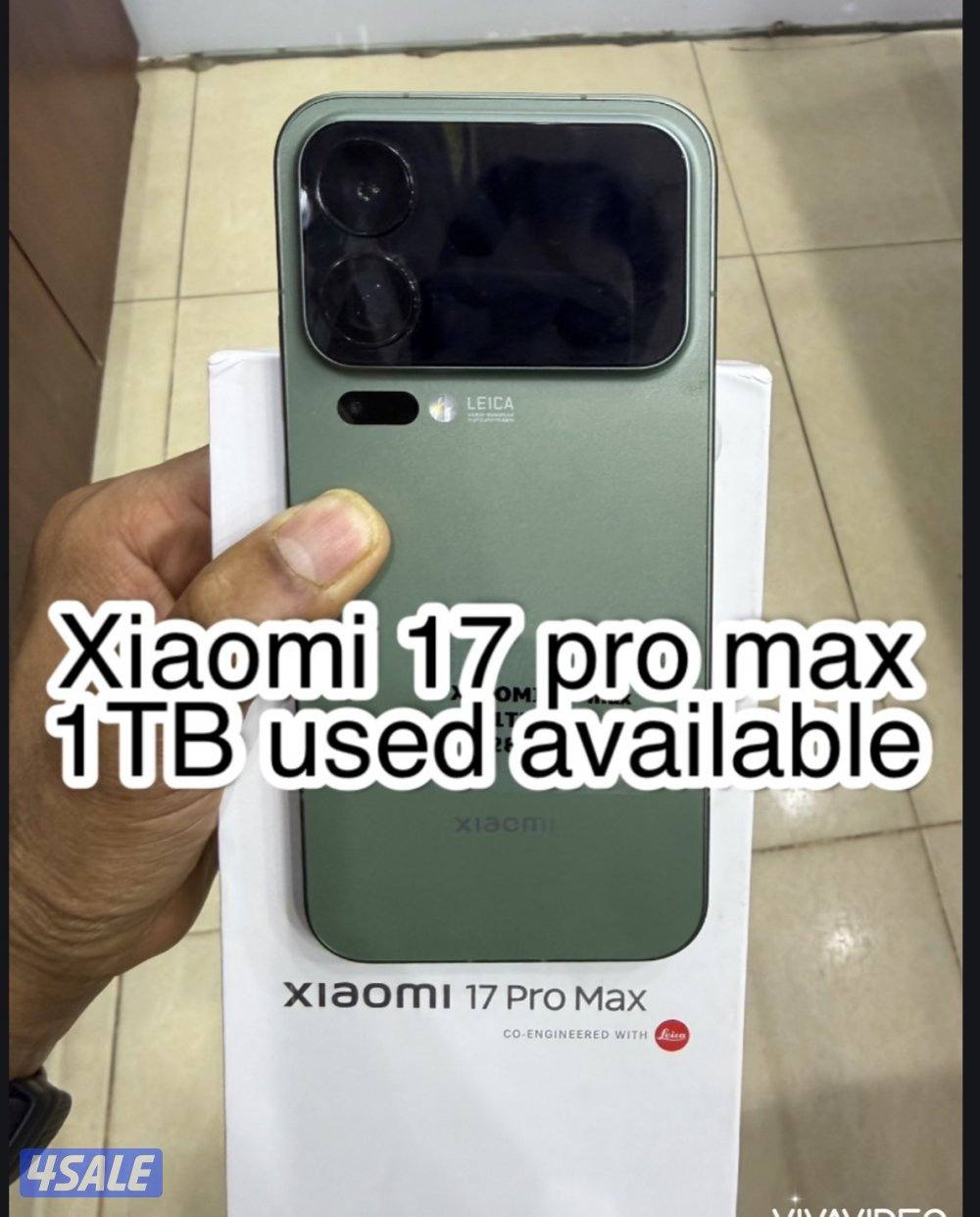 Xiaomi 17 pro max 1tb storage 16gb ram used mobile available1