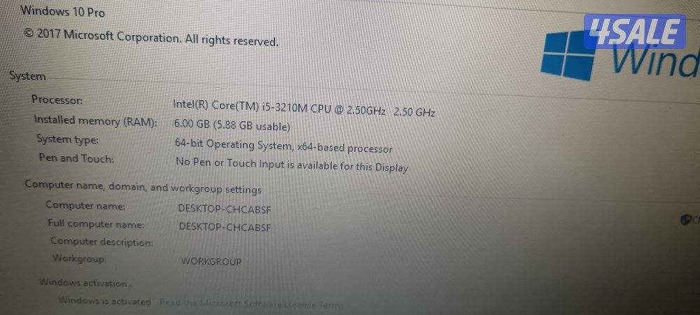 لاب سوني افالون كورi5 الجيل الثالث رام 6 جيجا هارد 7503