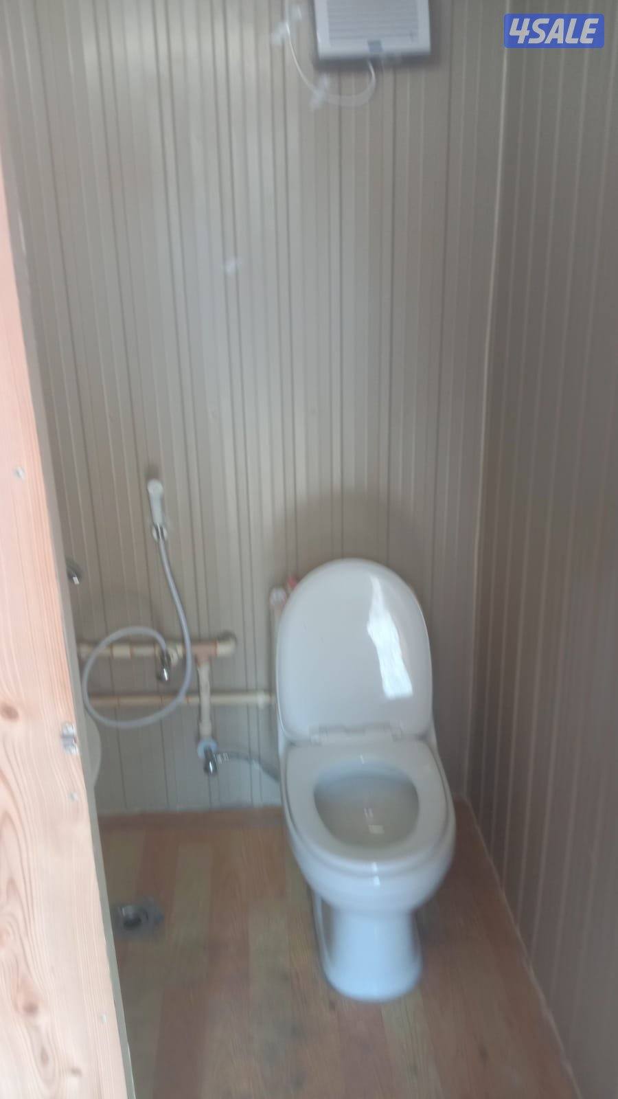 للبيع شاليه متنقل مقاس 4×3 مع وحده تكييف وحمام وسخان وتساب1