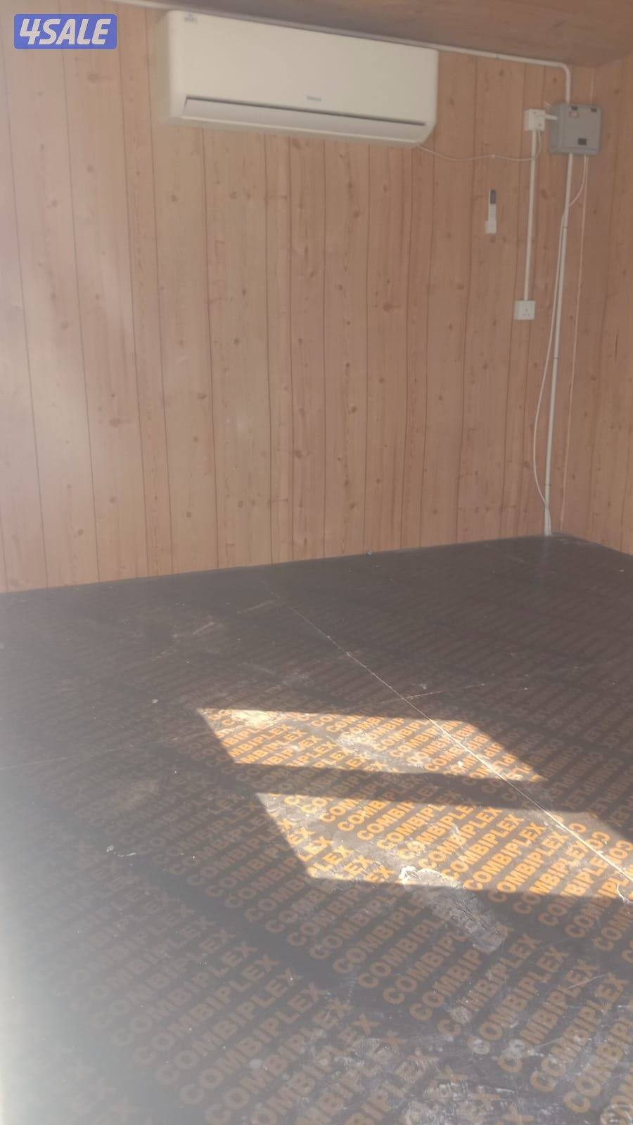 للبيع شاليه متنقل مقاس 4×3 مع وحده تكييف وحمام وسخان وتساب3