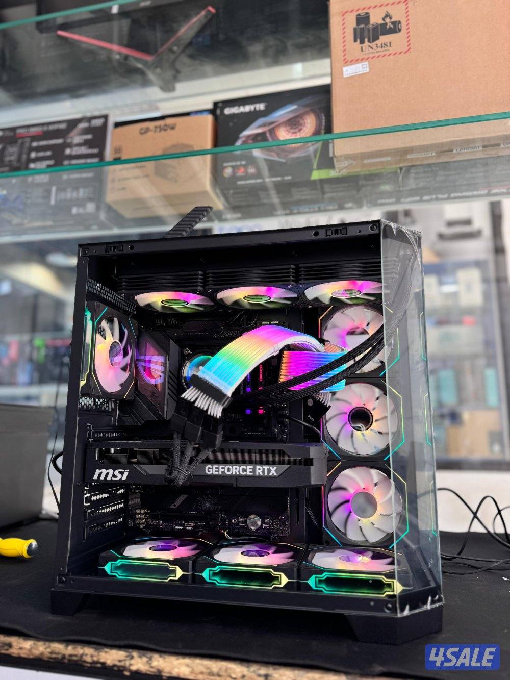 Pc core i7 13gen ram32gb ddr5 RTX5070 vga msi 3x fan new card for sale0