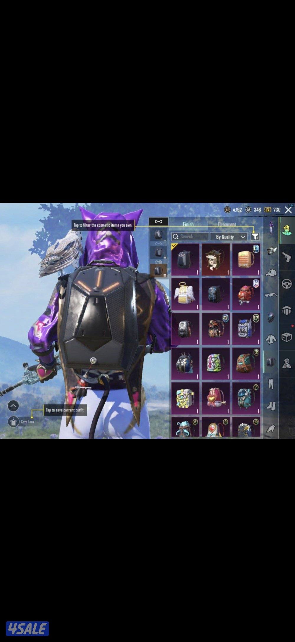 حساب ببجي نسخه العالميه ام فور كل مسج رخيص1