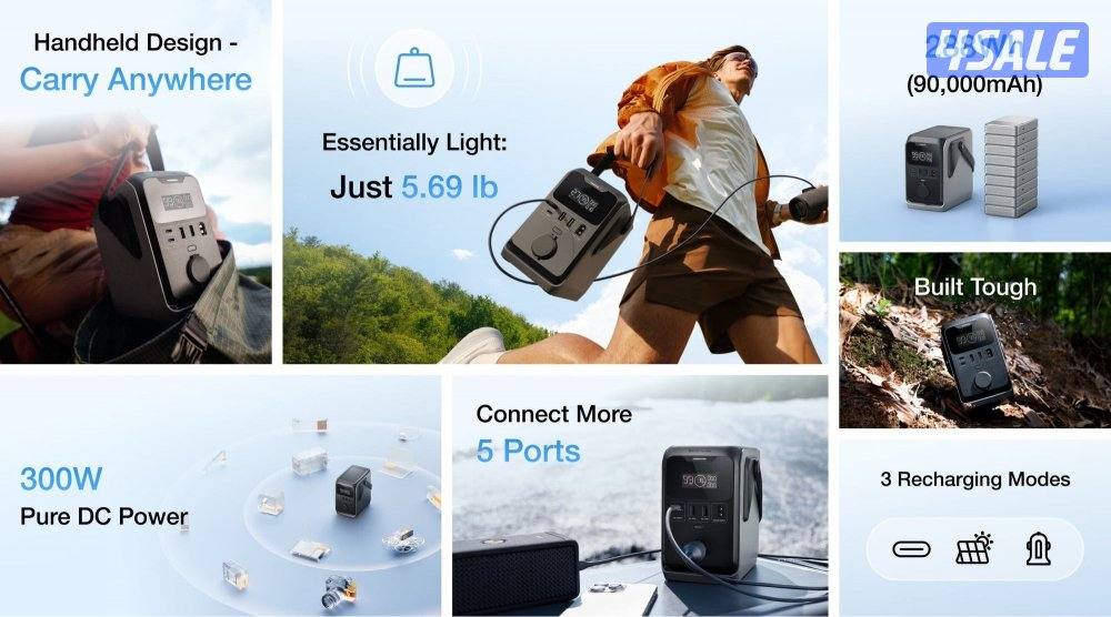 بطارية او محطة كهرباء اسمها ecoflow قطعتين وحدة تشغل اغلب الاجهزة2