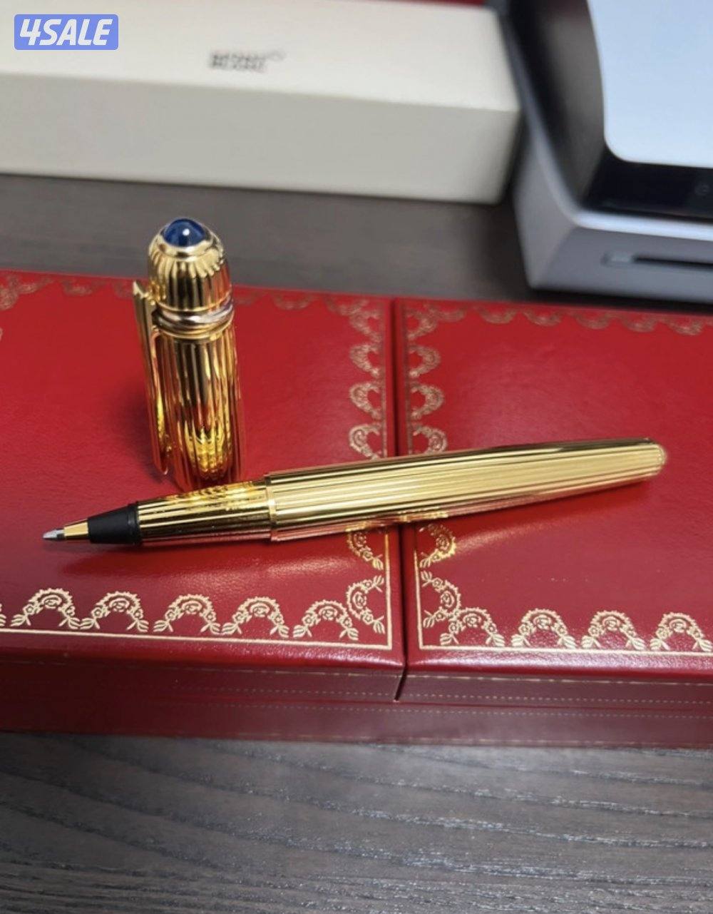 قلم كارتييه باشا ذهبي بكامل المرفقات0