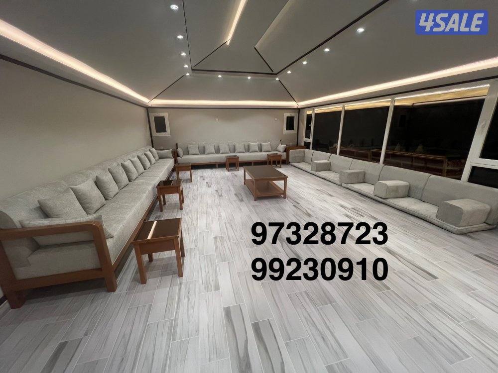 تنجيد وتفصيل مساند وكنب وديوانيات وجلسات وكل الستاير وسجاد قص3