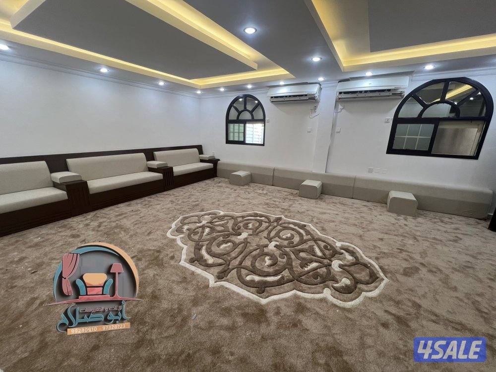 تنجيد وتفصيل مساند وكنب وديوانيات وجلسات وكل الستاير وسجاد قص5