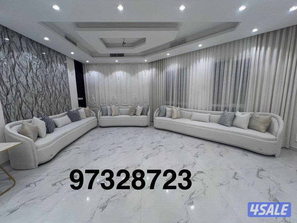 تنجيد وتفصيل مساند وكنب وديوانيات وجلسات وكل الستاير وسجاد قص6