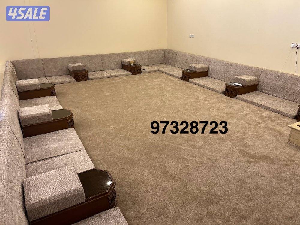 تنجيد وتفصيل مساند وكنب وديوانيات وجلسات وكل الستاير وسجاد قص7