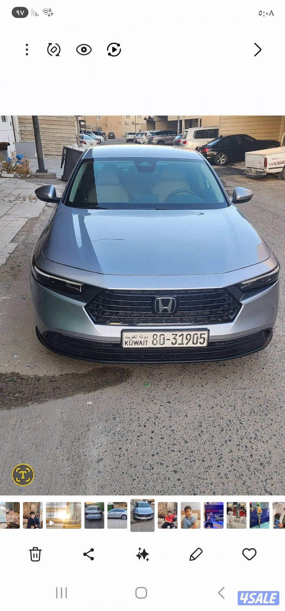 للبيع هوندا اكورد موديل ٢٠٢٣ الون سلفر داخل بيج شرط الفحص الوكاله1