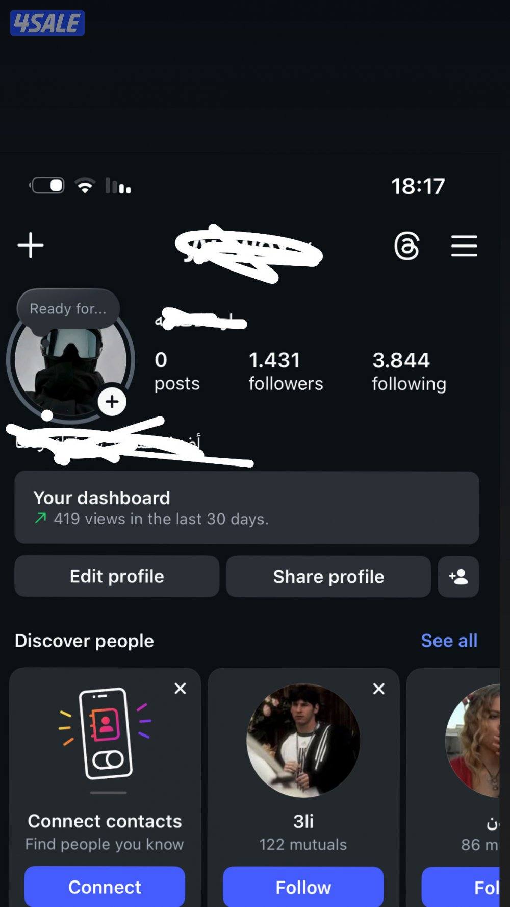 للبيع حساب أنستا0