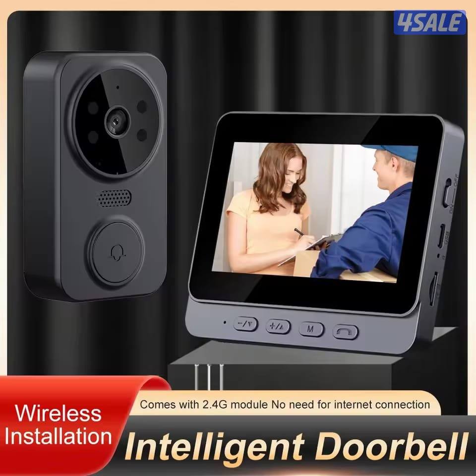Wireless Intelligent Video Doorbell with Screen – No Internet Needed0