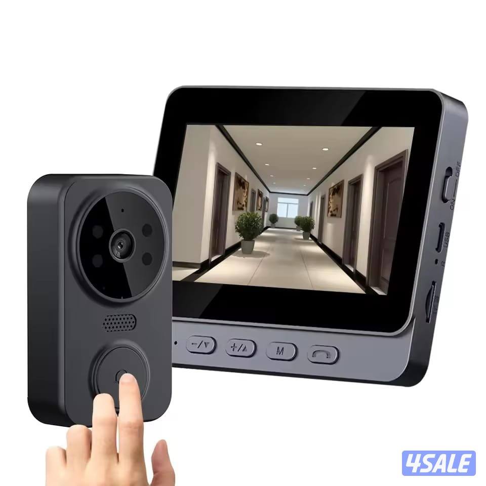Wireless Intelligent Video Doorbell with Screen – No Internet Needed3