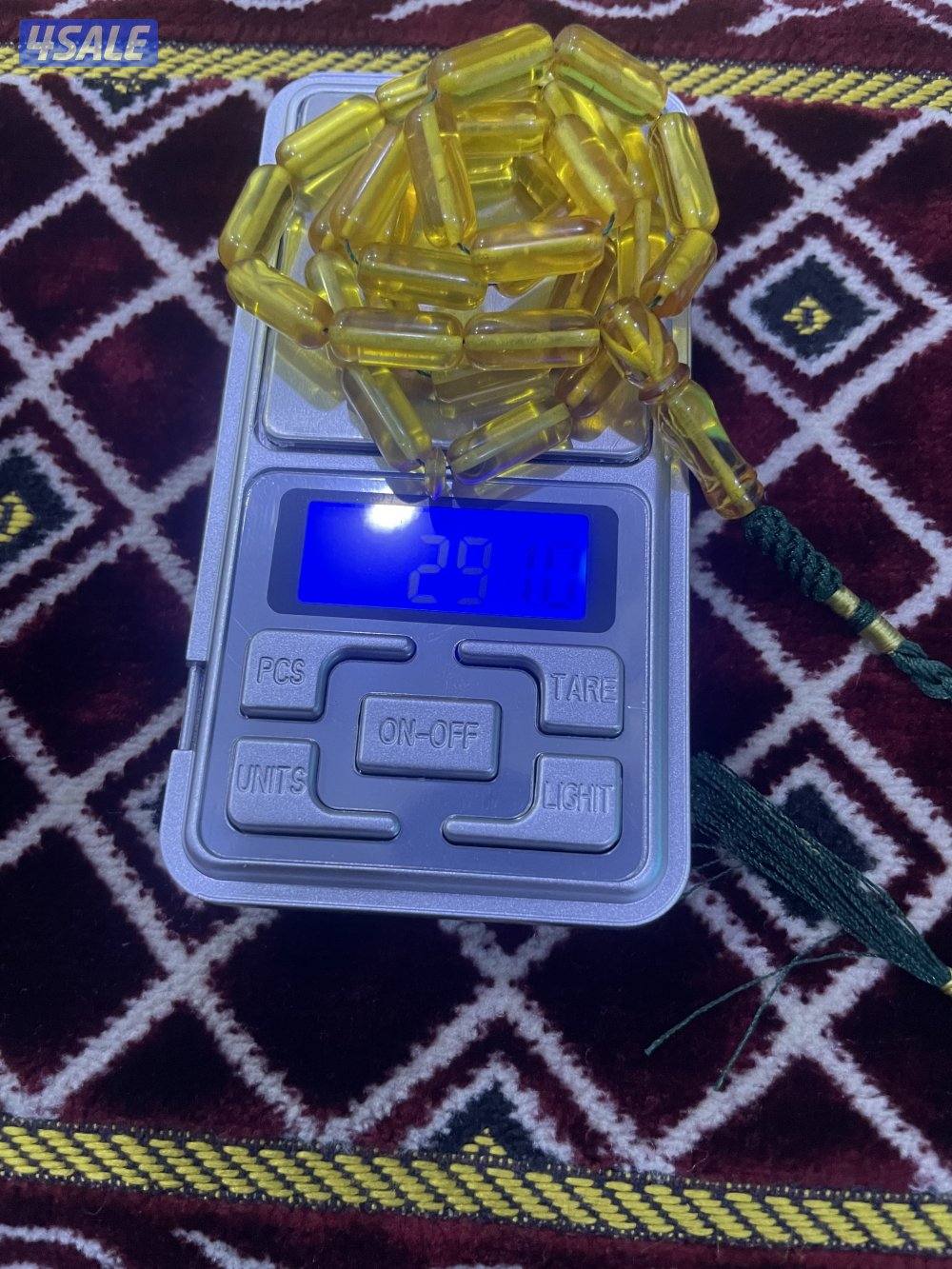 كهرب بولندي شفاف قديم 29.10 غرام 33غرزه0