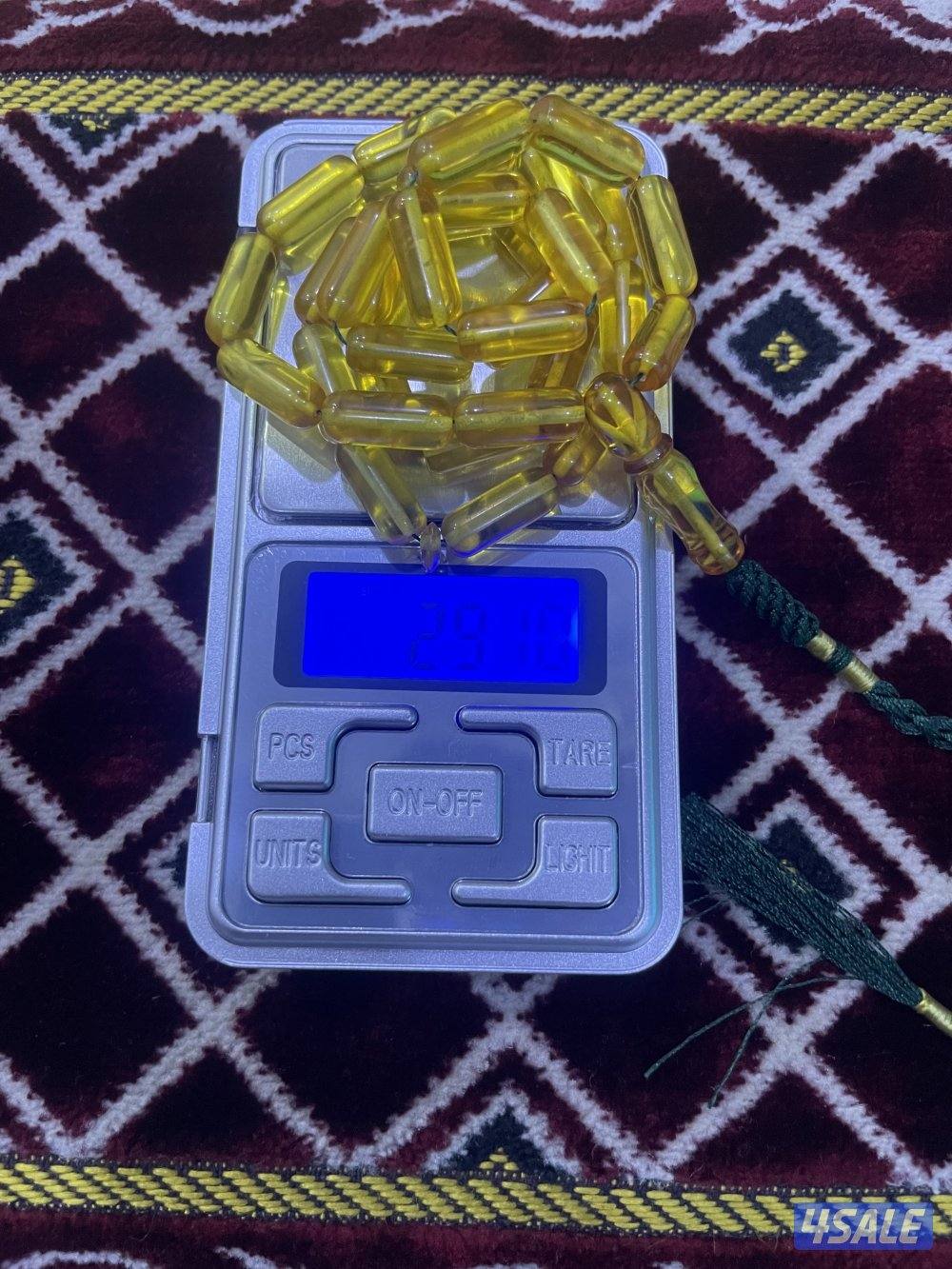 كهرب بولندي شفاف قديم 29.10 غرام 33غرزه1