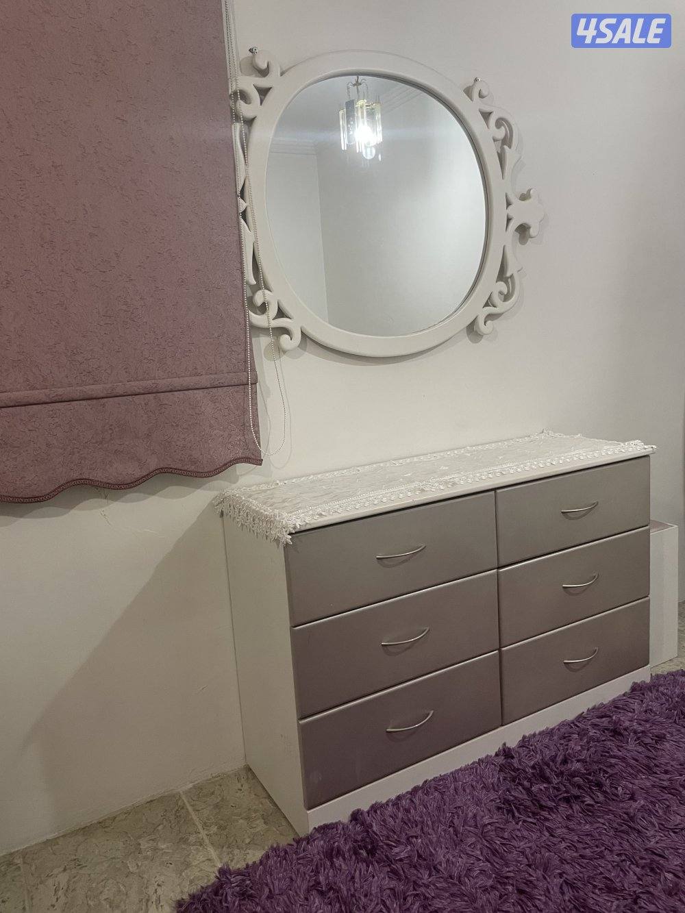 غرفة نوم تفصال للبيع كاملة مع ستارة رول و سجادة للتواصل10