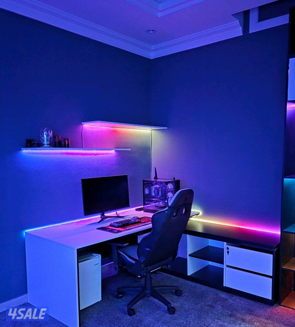 ديكورات داخلية + اضاءة ستائر3