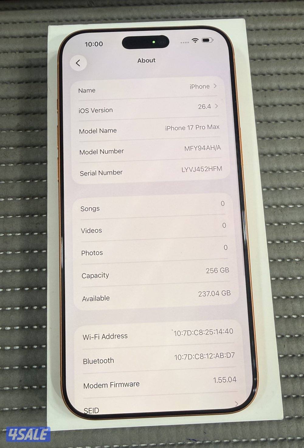 iPhone 17 Pro Max 256GB (Arabic Version)Orange Used.6