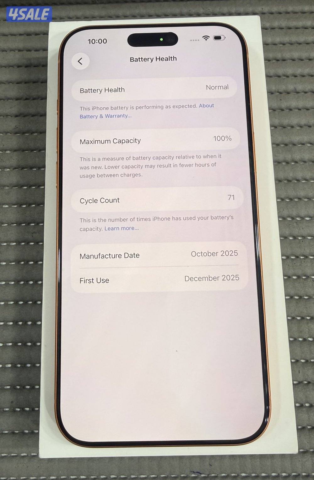 iPhone 17 Pro Max 256GB (Arabic Version)Orange Used.7