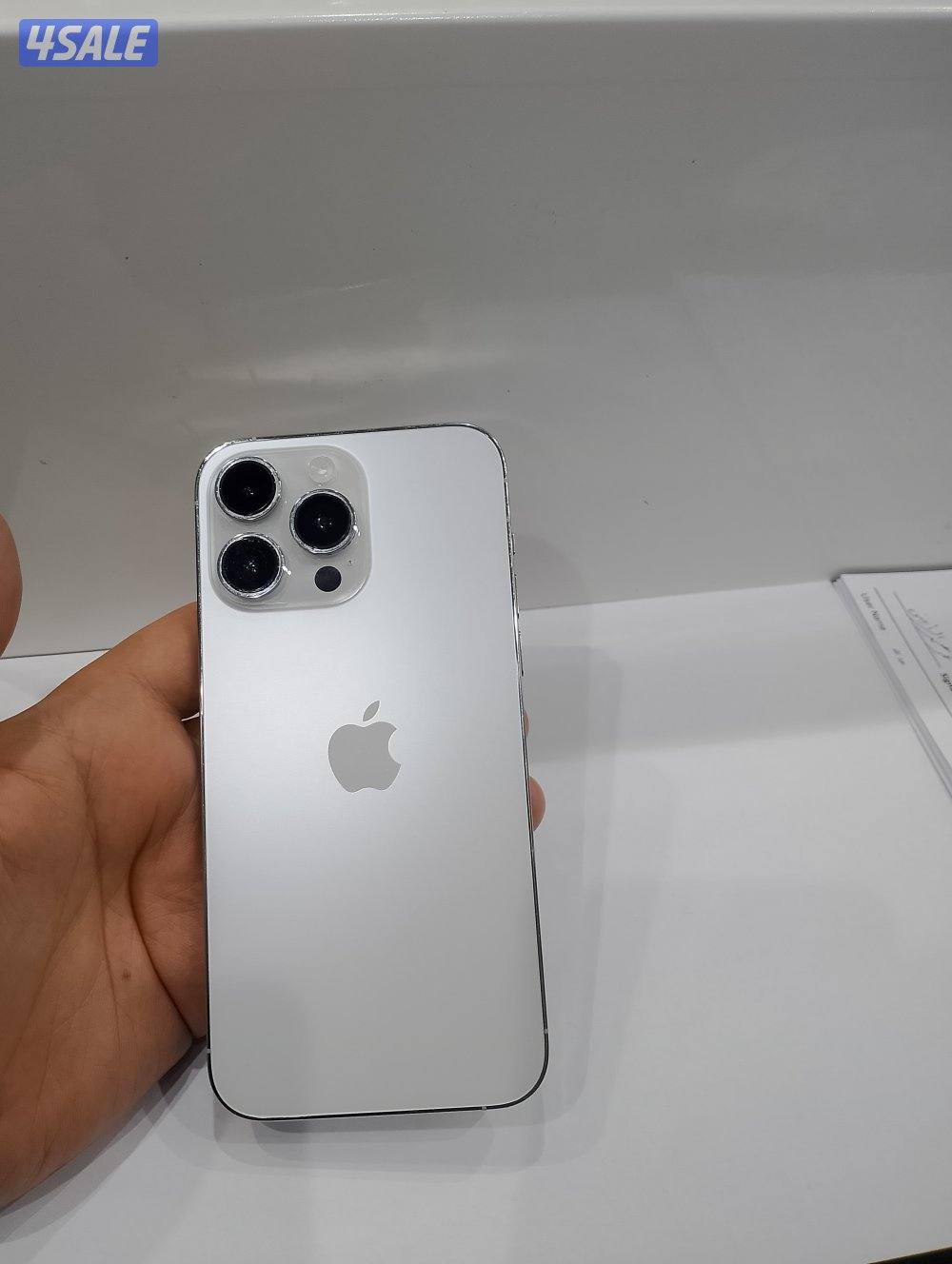 ايفون 14pro maxجيجا 256 ابيض مو مفتوح0