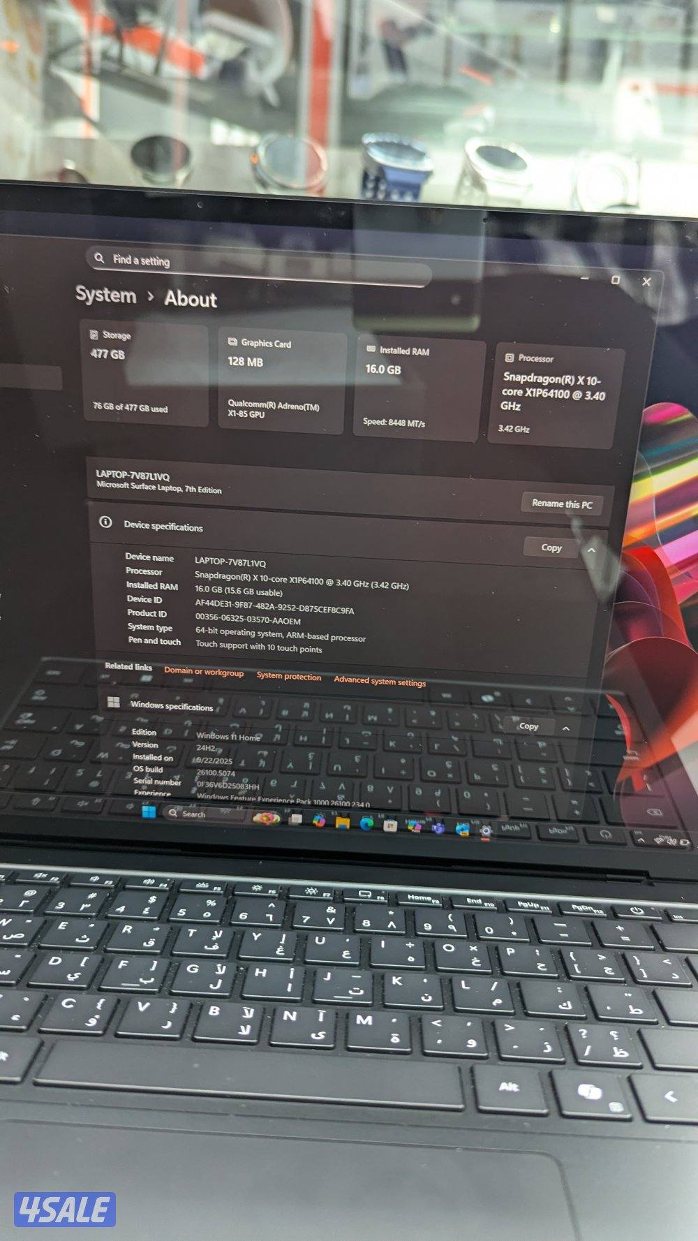 Microsoft  Surface laptop 7th Edition  / 16 GB ram / 512 GB SSD6