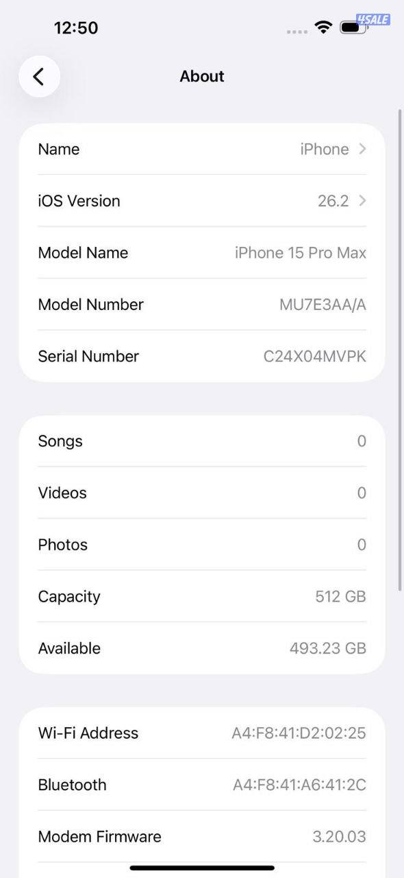 ايفون 15 برو ماكس – 512 جيجا تيتانيوم طبيعي بطارية 89% مستعمل كالجديد9