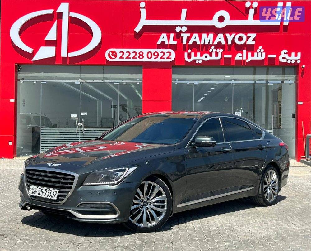 جينيسس G80 موديل 2019 ماشى 150.000 k.m  وارد الكويت .صبغ وكالة  شاشة0