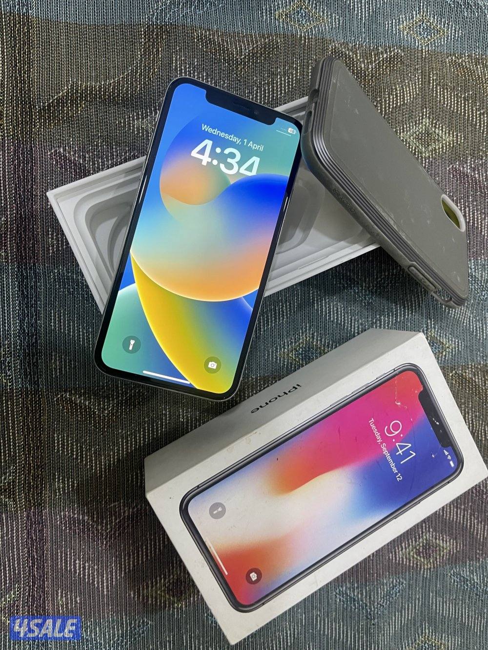 ايفون اكس ابيض 256 قيقا بطارية 100 شغال تمام1