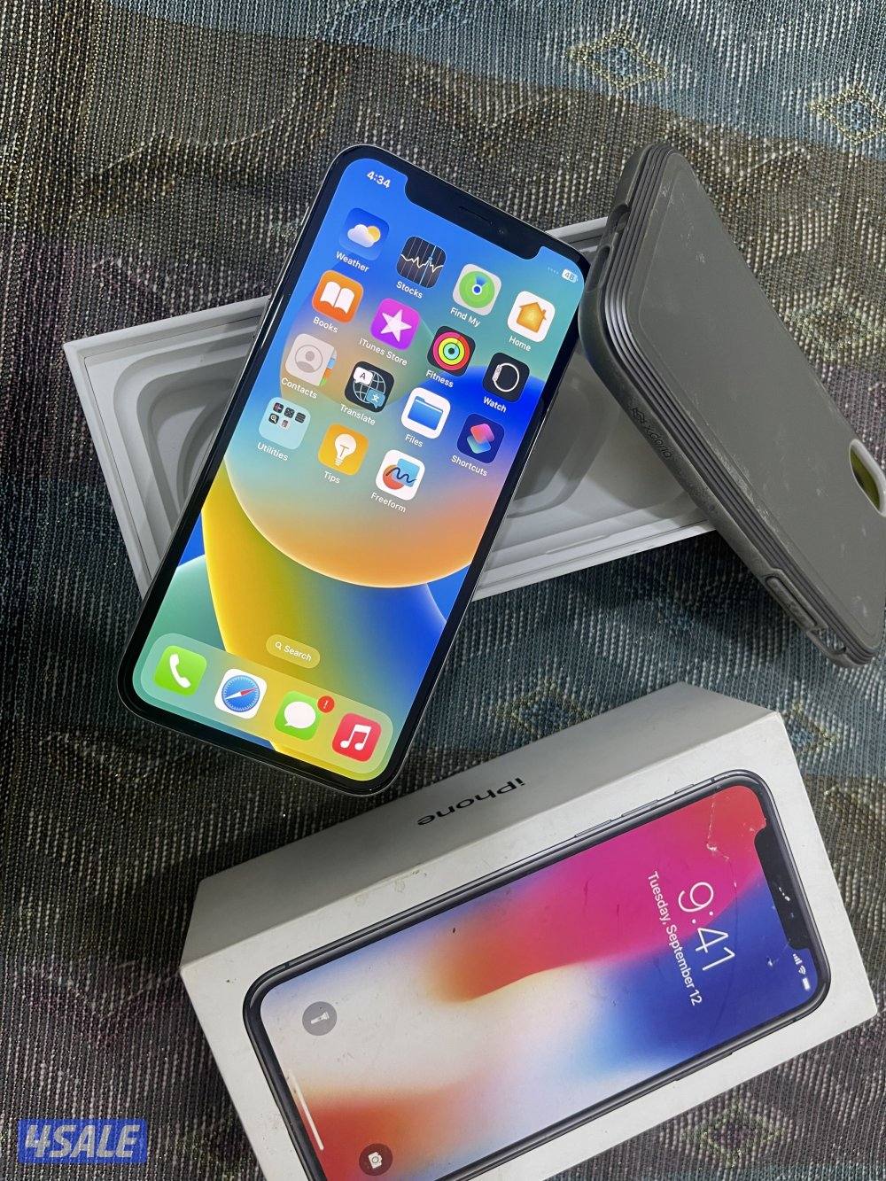 ايفون اكس ابيض 256 قيقا بطارية 100 شغال تمام2