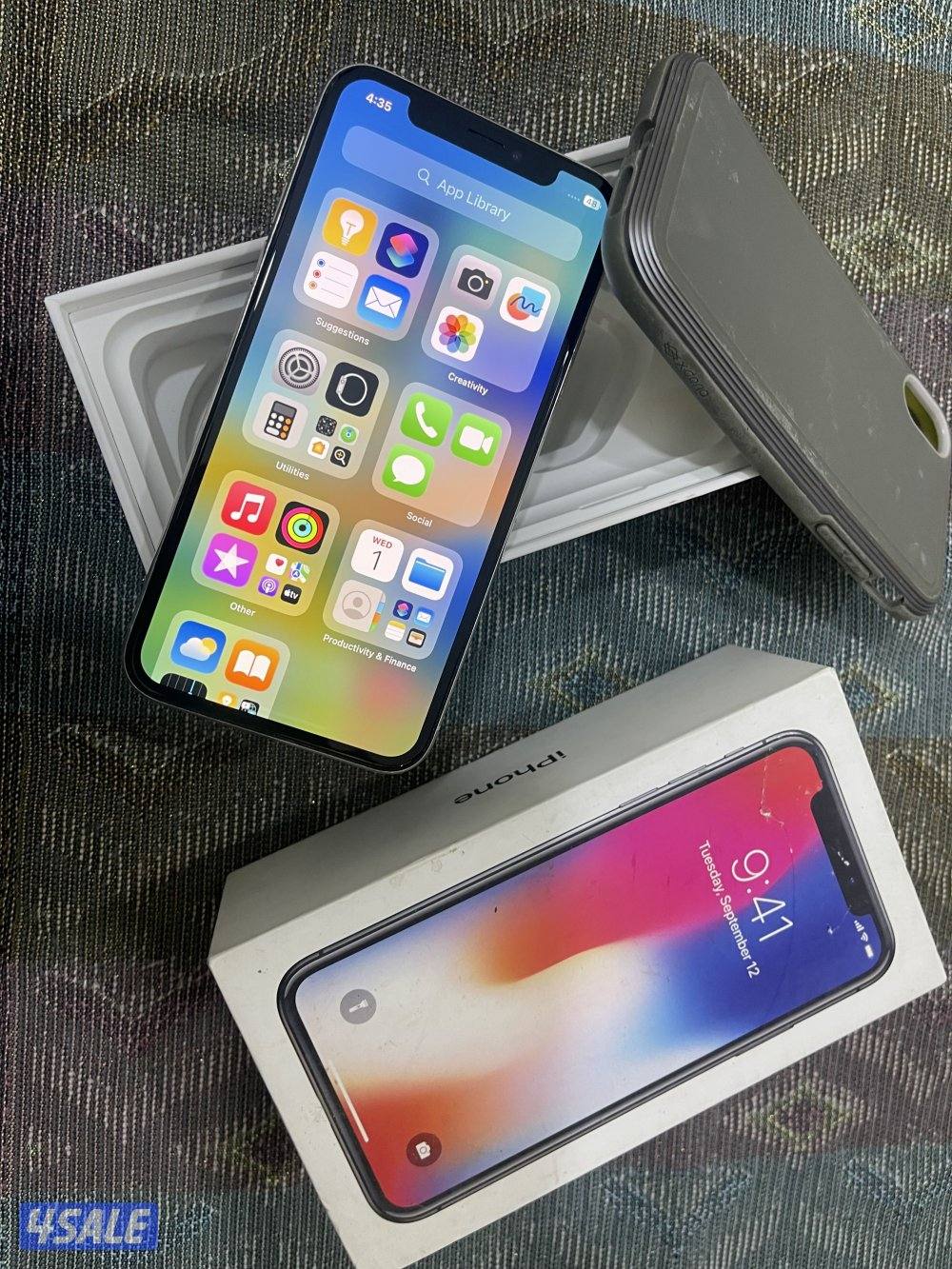 ايفون اكس ابيض 256 قيقا بطارية 100 شغال تمام4