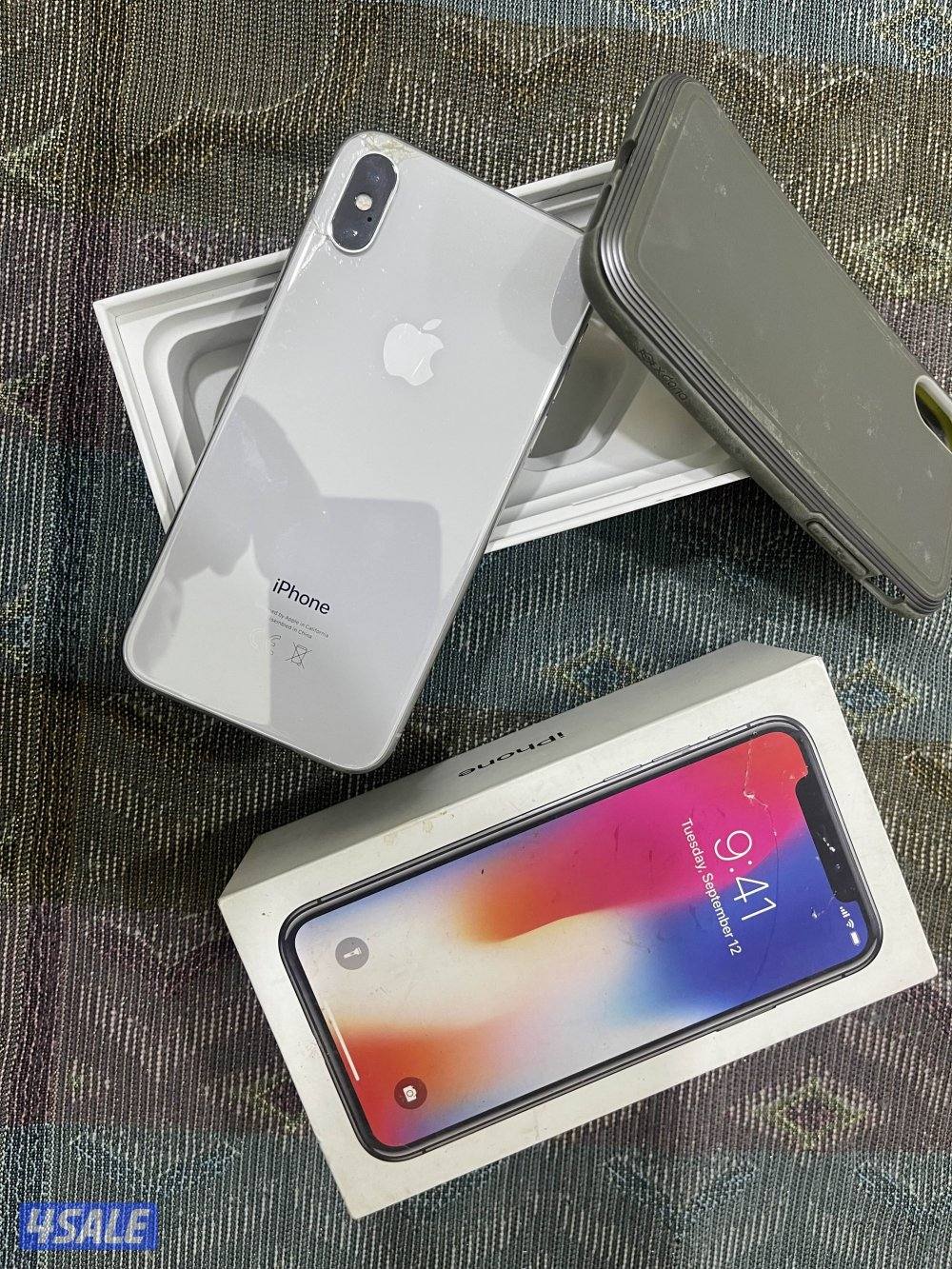 ايفون اكس ابيض 256 قيقا بطارية 100 شغال تمام7