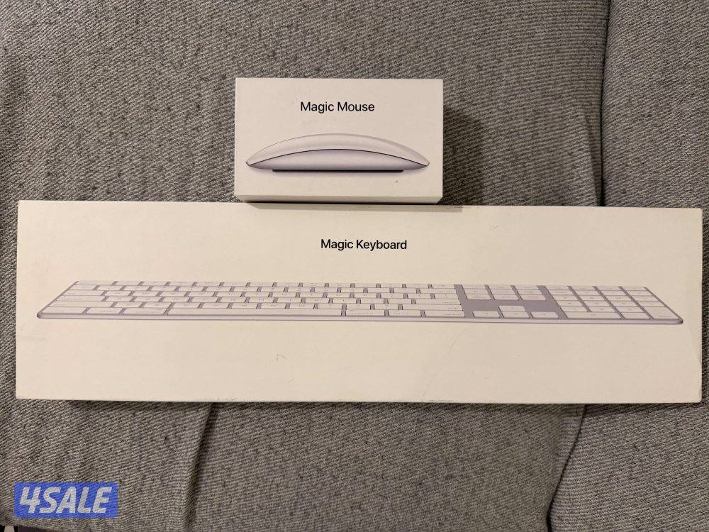 للبيع طقم أبل الأصلي (Apple Magic Keyboard + Magic Mouse 20