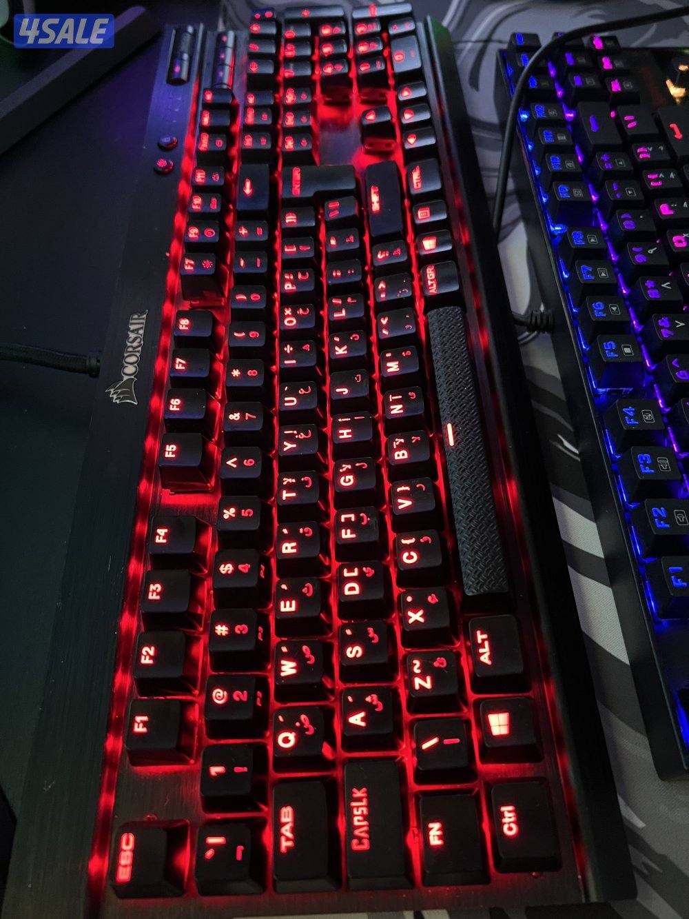 بيعه سريعه كيبورد احترافي من كورسير وكيبورد ريدراجون وسماعة هايبر اكس1