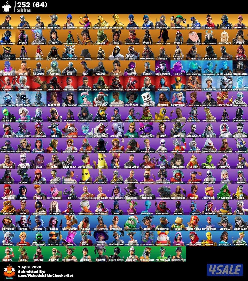 حساب فورت نايت نادر🔥✅1