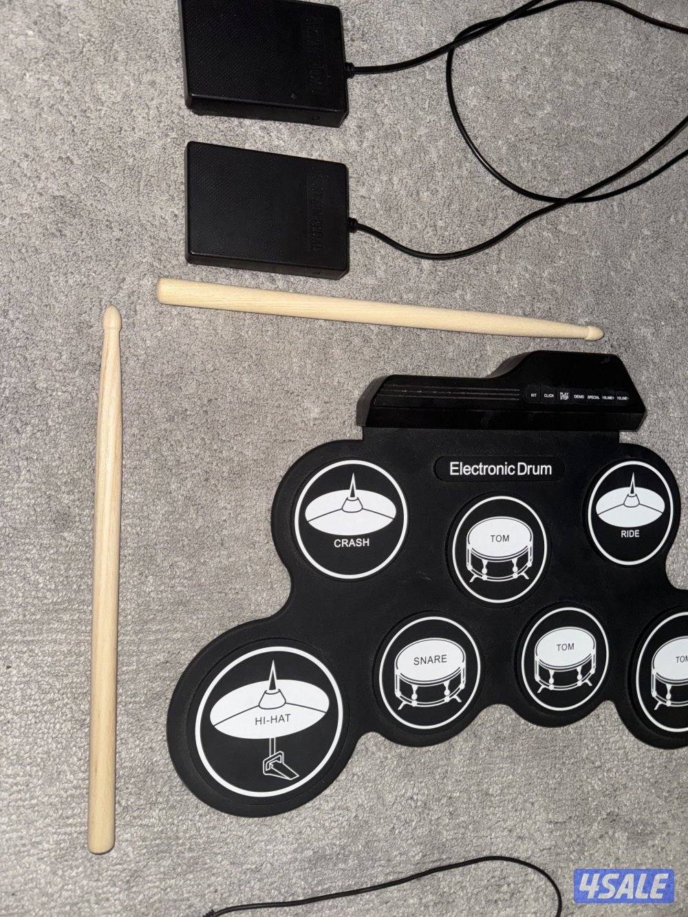 🔥🔥🔥✅✅✅Electric drum set 🥁 ⚡️  جهاز للعب وايرات وكآمل التجهيزات9