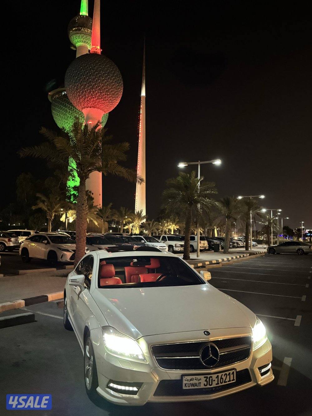 مرسيدس cls 350 اللون ابيض فل كامل المواصفات داخلية حمراء12