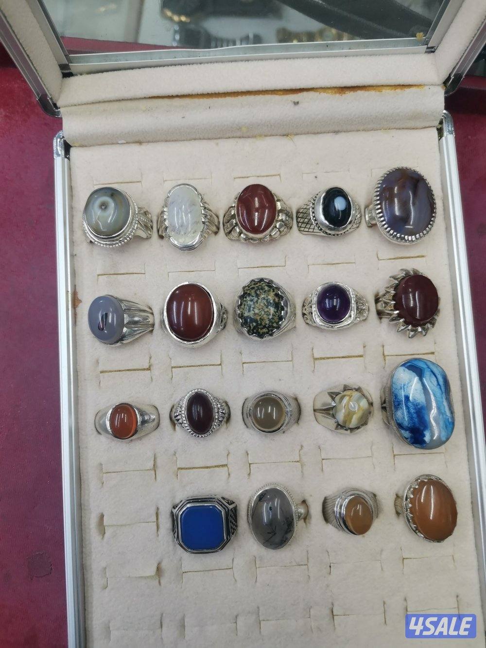 خواتم فضه حجار اصليه كل واحد عليه سعر0