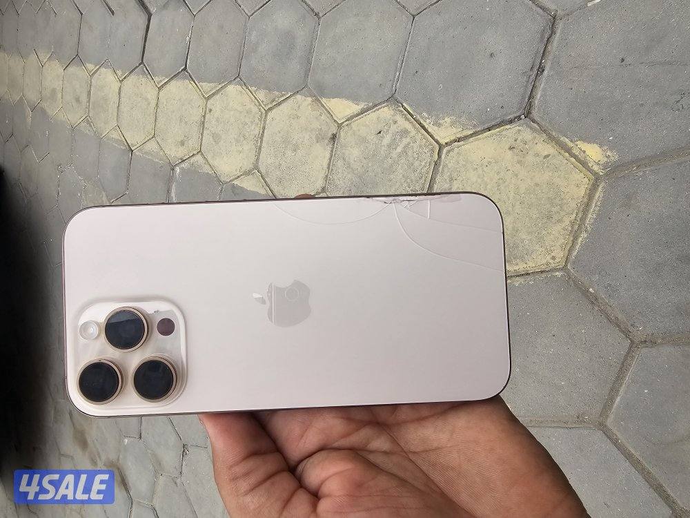 تلفوان ١٦ برو مكس ظهار مكسور مفهوش اي مشكل تني بطاريه ١٠٠ مشحون ١١٠2