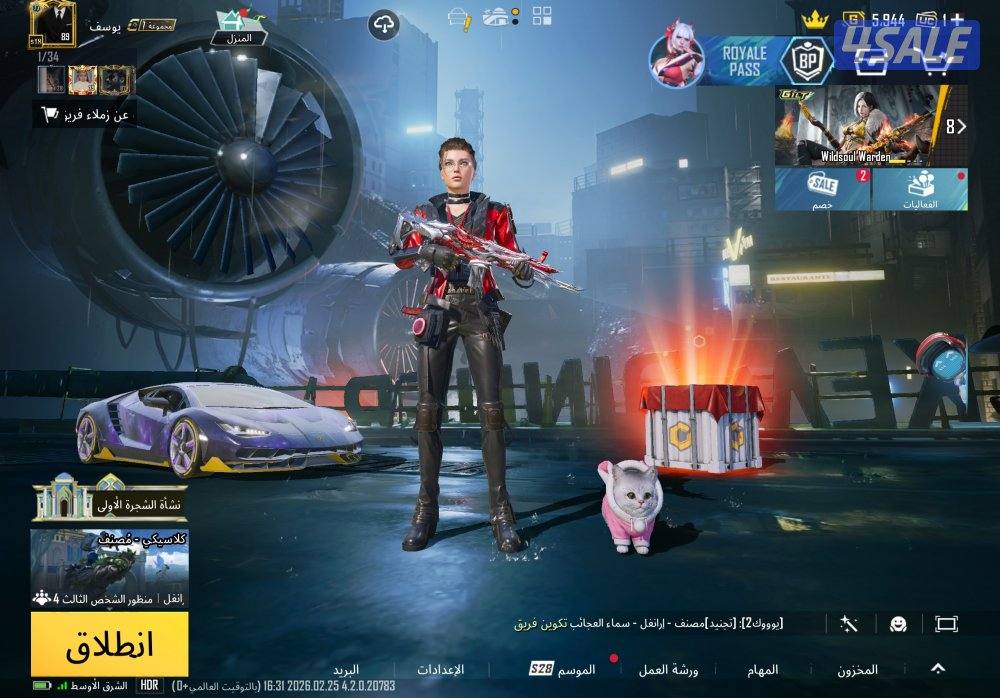 حساب ببجي عالمي 908