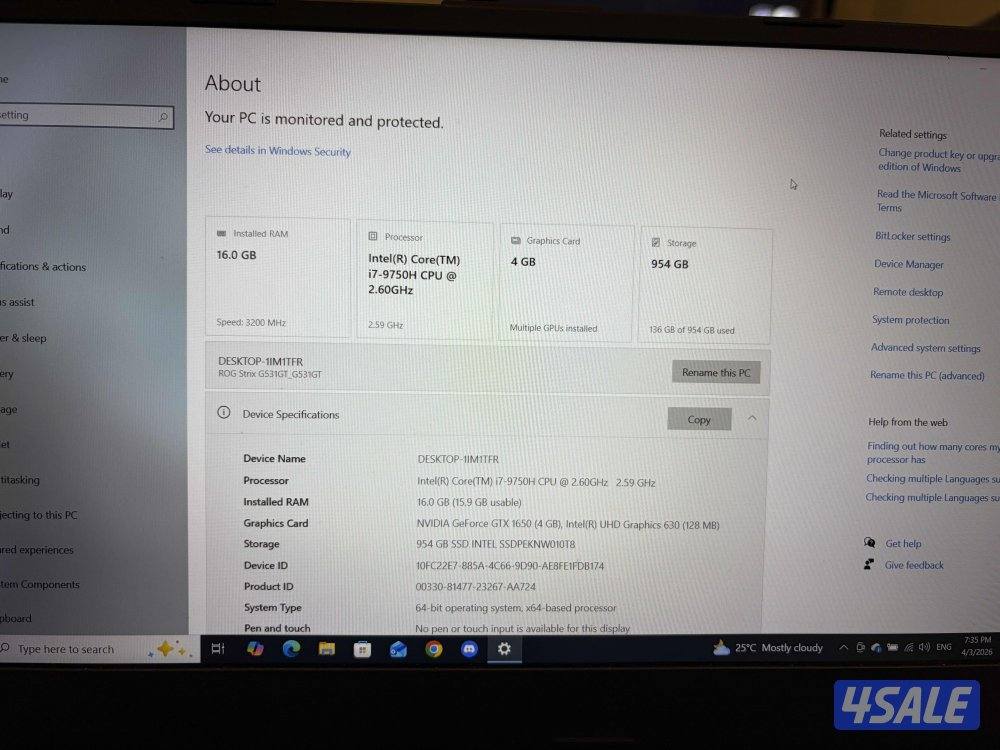 Laptop gaming for sale / لابتوب قيمنق للبيع1