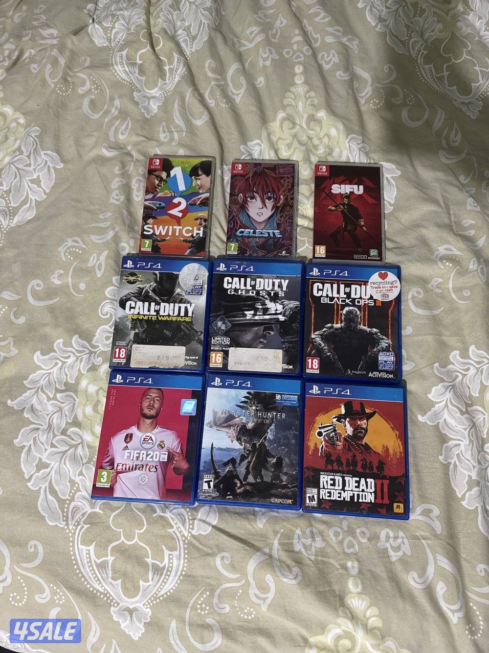 ألعاب نوعة حق السوني ٤ والنينتندو سويچ، Many games for PS4 and Switch0