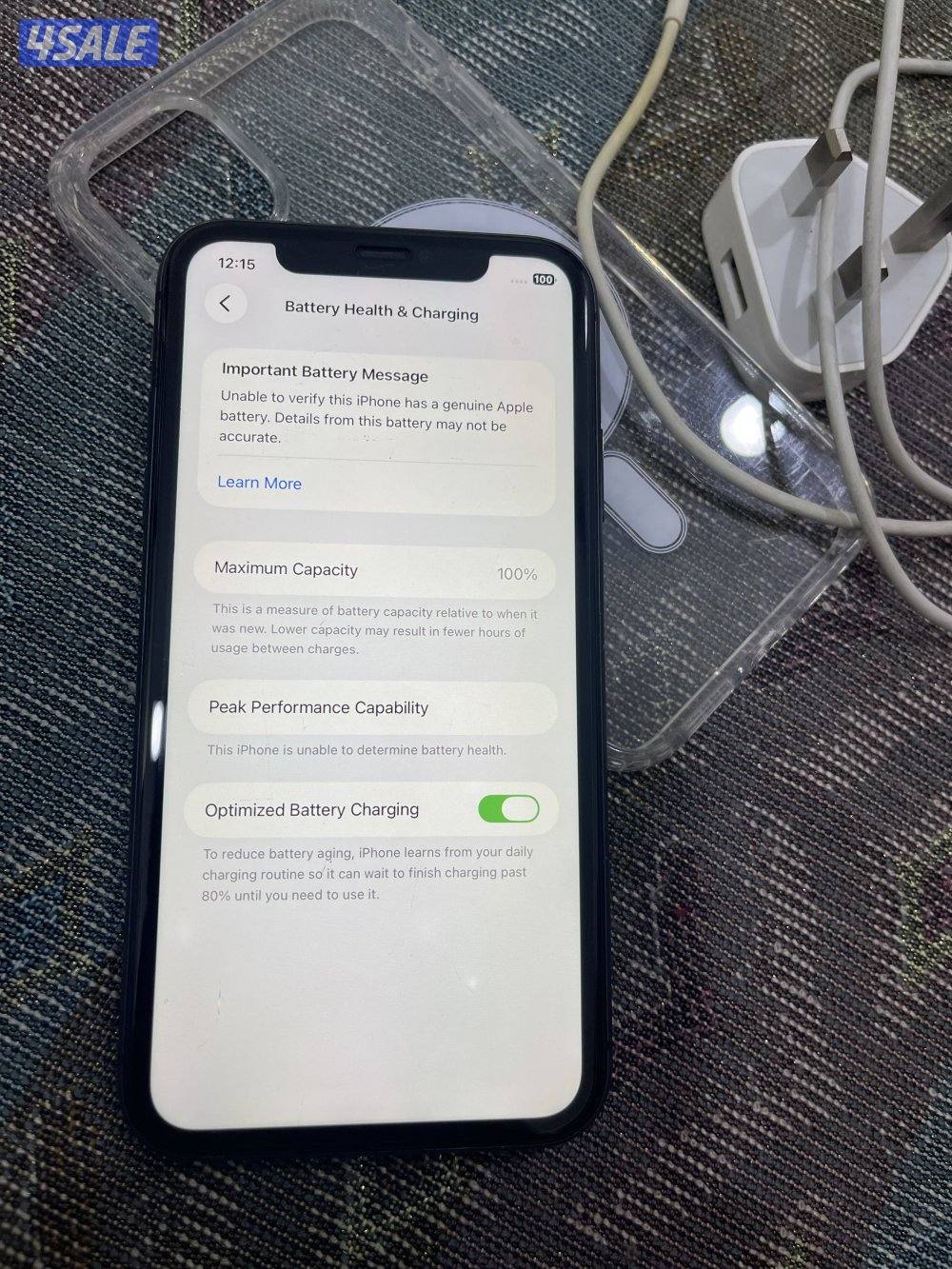 ايفون 11 ابل الاصلي 128 قيقا بطارية 100 نظيف وشغال تمام3