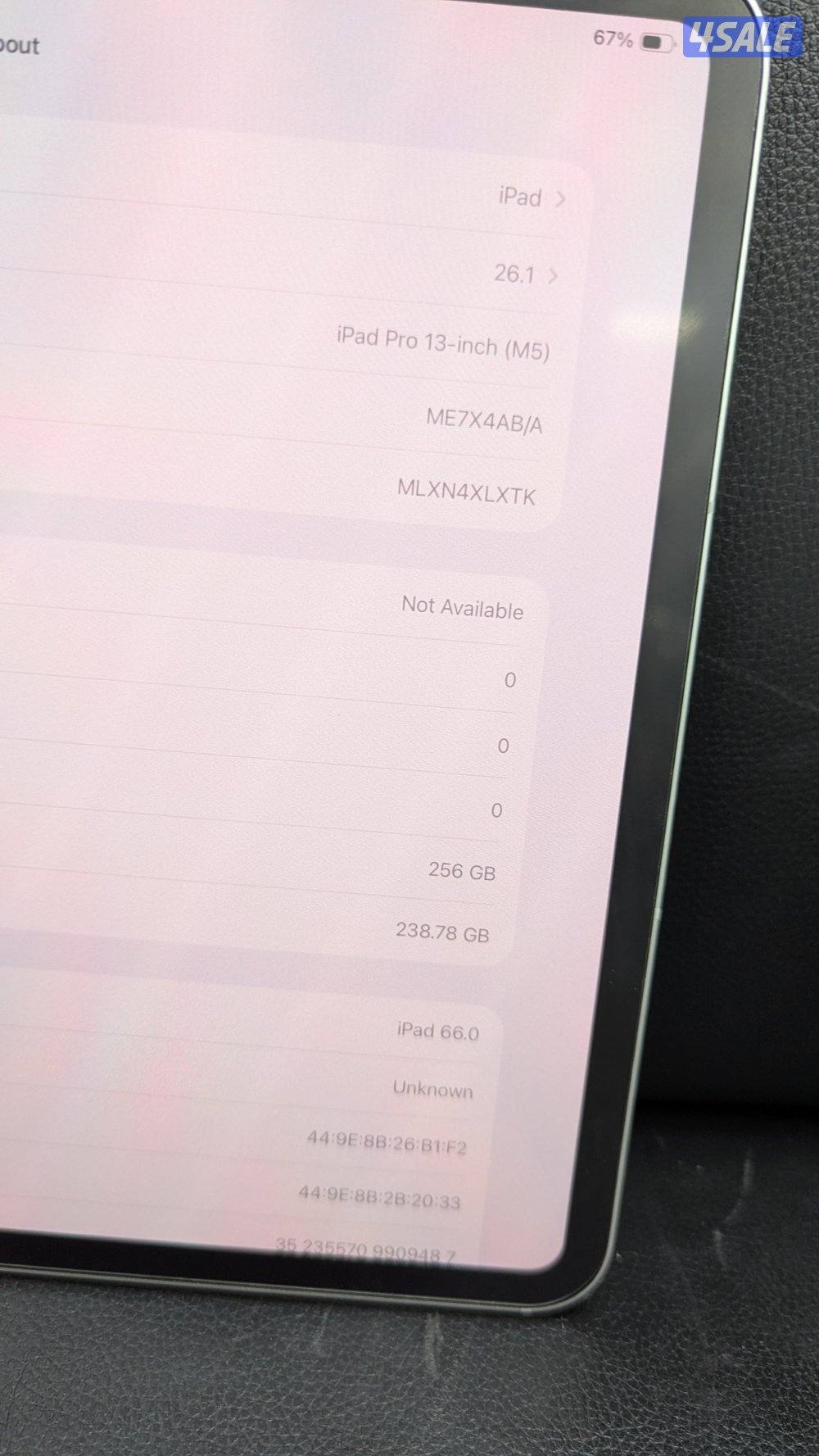 Apple ipad pro M5 Wifi + Cellular 256 GB6