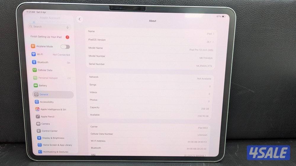 Apple ipad pro M5 Wifi + Cellular 256 GB7