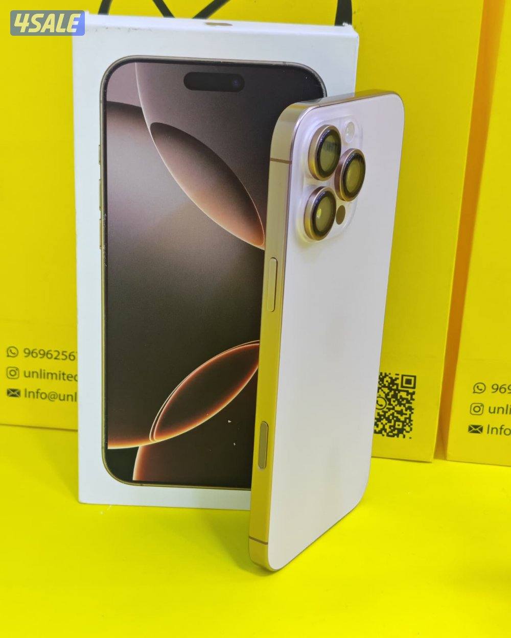 ايفون 16 برو ماكس 256 جيجا تيتانيوم صحراوي بطارية 91% مستعمل كالجديد4